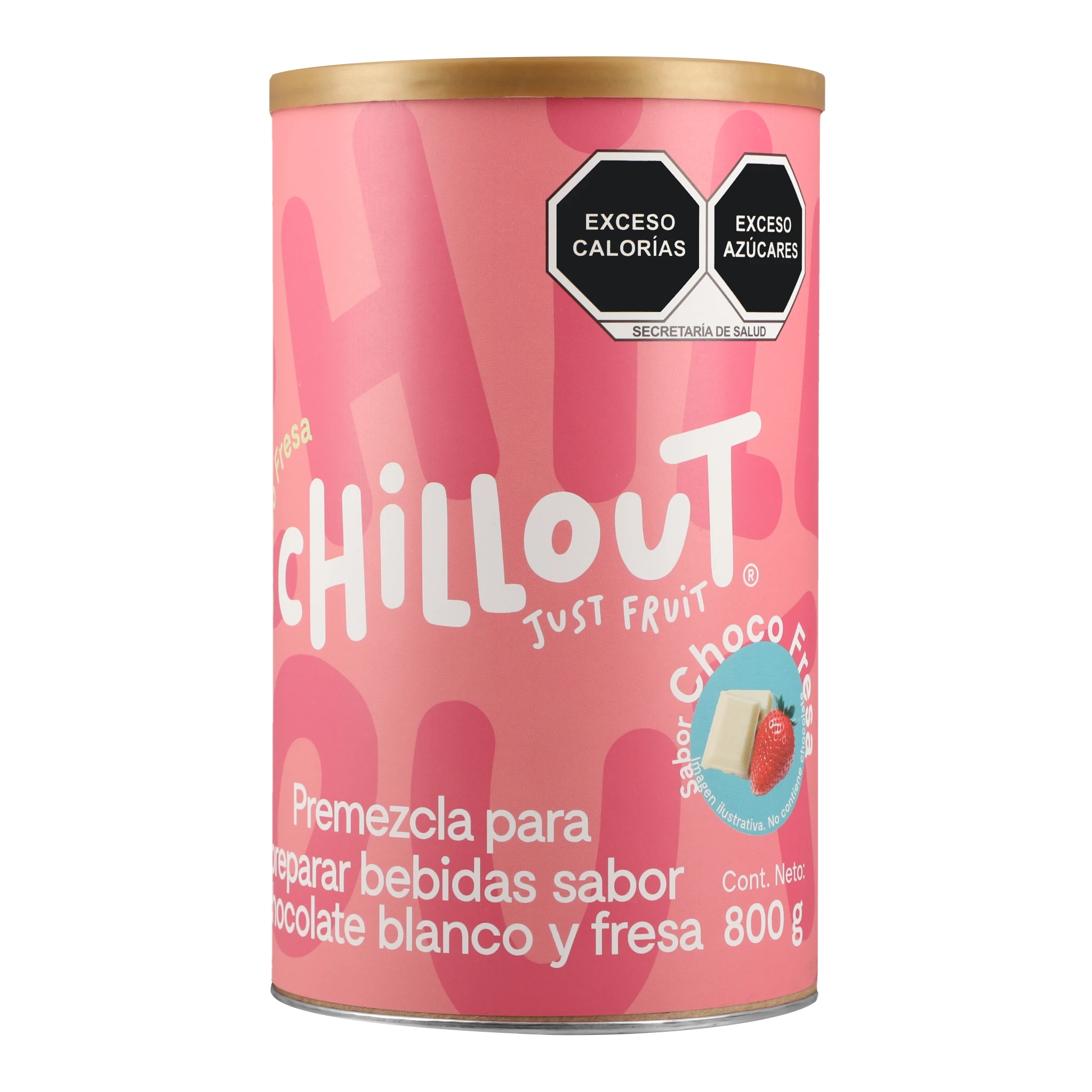 Chillout just fruit base en polvo sabor choco-fresa bote 2 kg