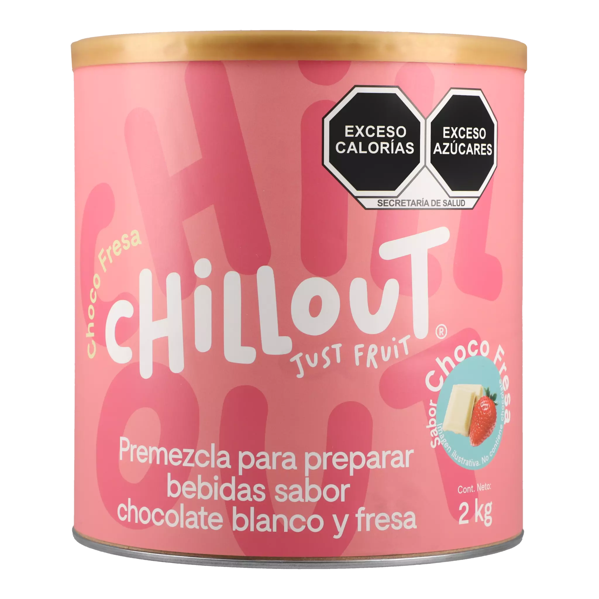 Chillout just fruit base en polvo sabor choco-fresa bote 2 kg