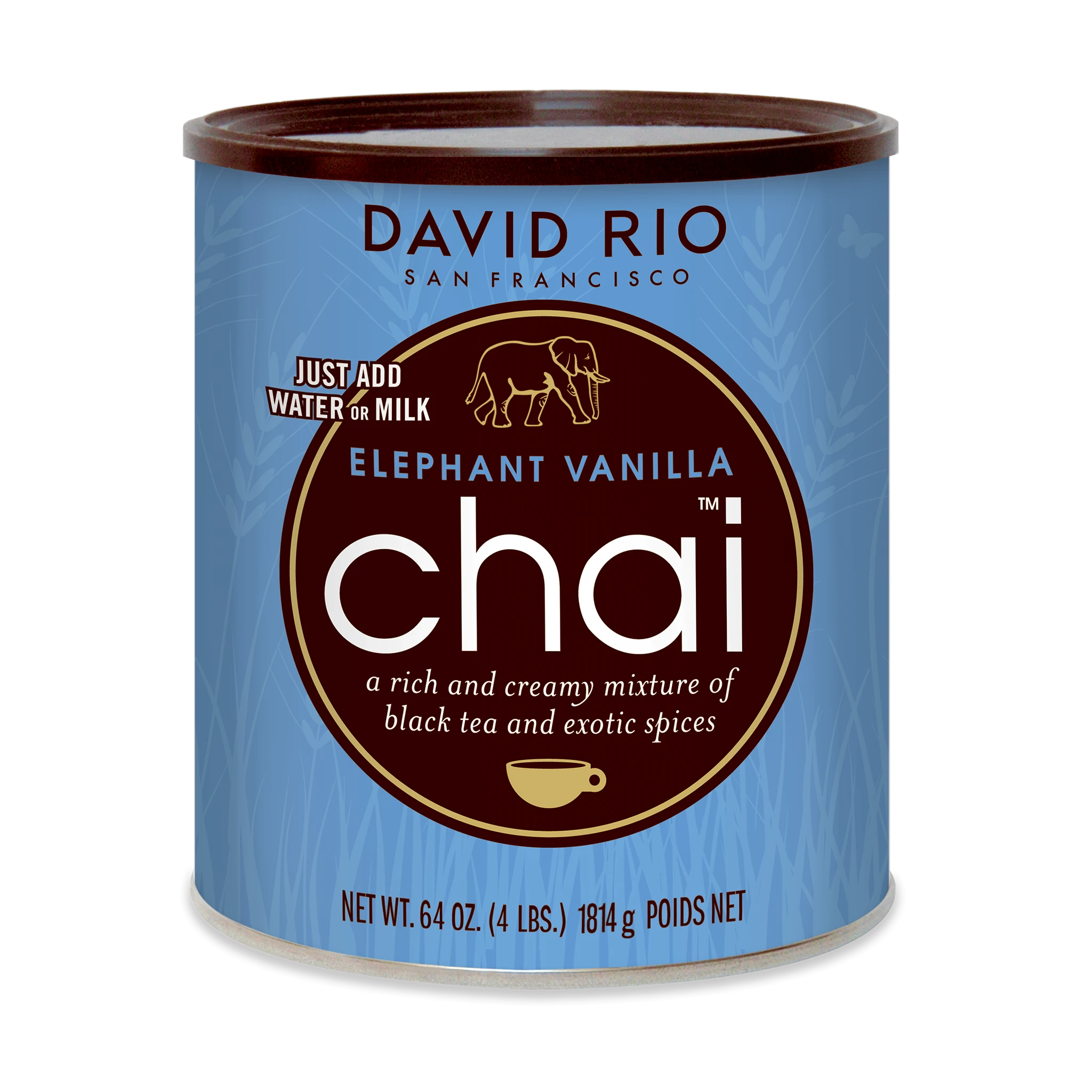 David rio chai elefante base en polvo sabor vainilla bote 1.814 kg